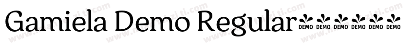Gamiela Demo Regular字体转换